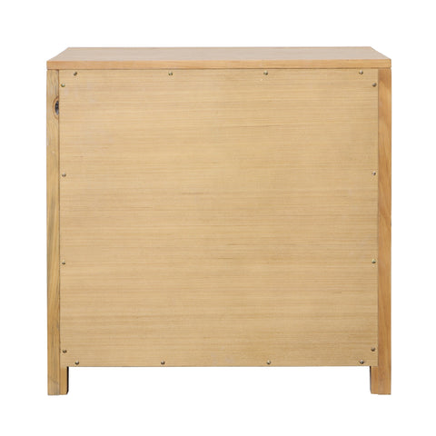 Roux Light and Grey Warm Wash Finish Nightstand Double Drawer