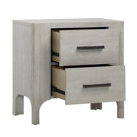 Maiya Light Grey Wash Nightstand