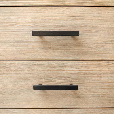 Emmalyn Light Warm Wash and Black Handles Dresser