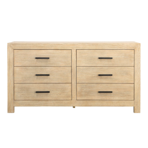 Emmalyn Light Warm Wash and Black Handles Dresser