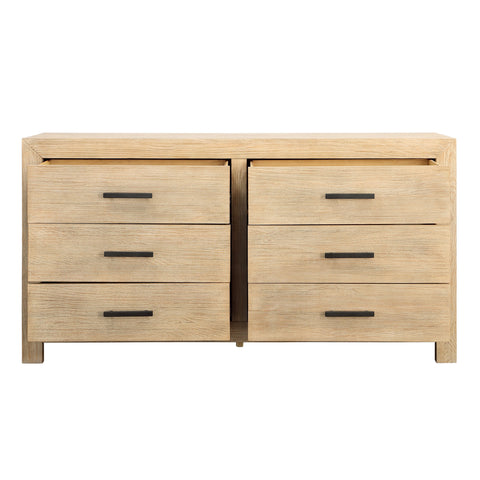 Emmalyn Light Warm Wash and Black Handles Dresser
