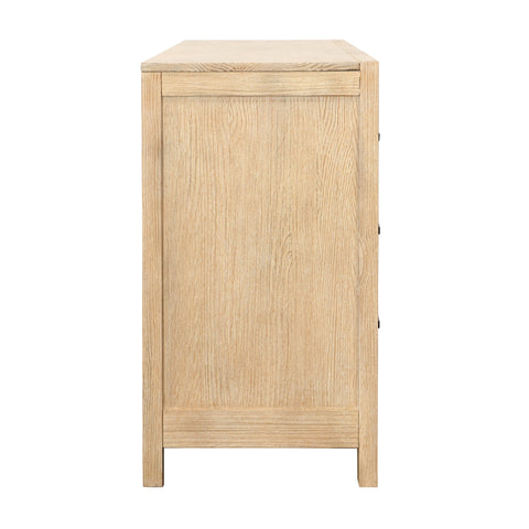 Emmalyn Light Warm Wash and Black Handles Dresser