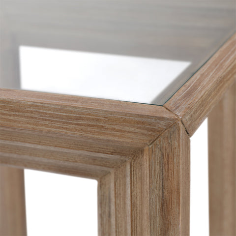Marva Light Warm Wash Finish Side Table