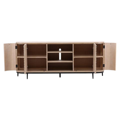 Phelps Light Natural and Black Sideboard