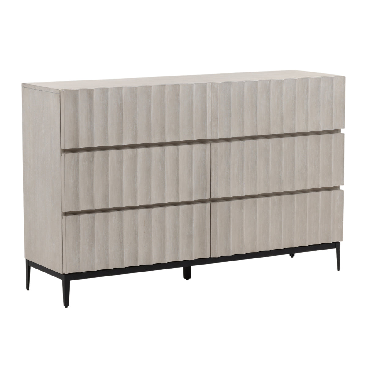 Silvia Light Grey and Black Dresser