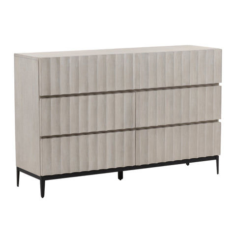 Silvia Light Grey and Black Dresser
