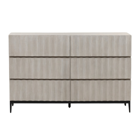 Silvia Light Grey and Black Dresser