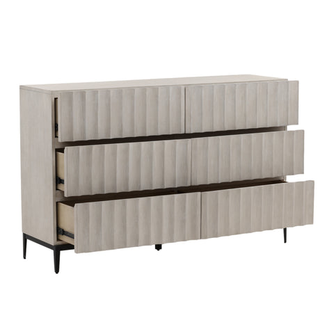 Silvia Light Grey and Black Dresser