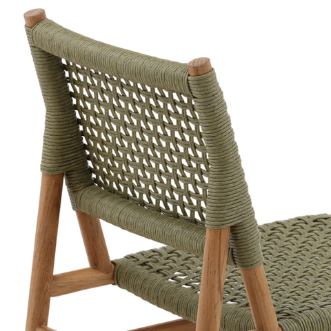 Francisca Green and Natural Outdoor Dining Chair Set Of 2
