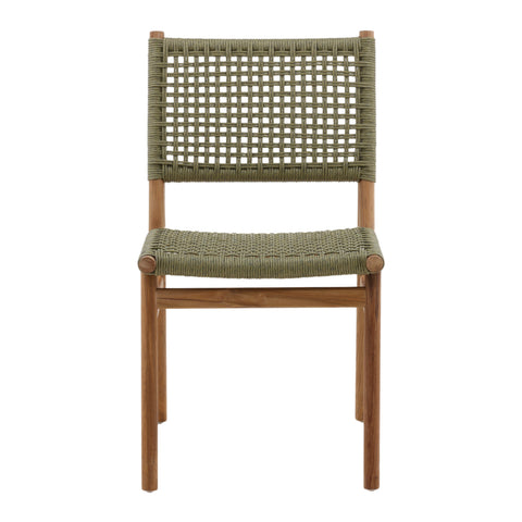 Francisca Green and Natural Outdoor Dining Chair Set Of 2