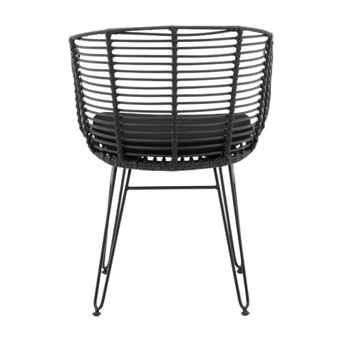 Ishani Black Finish Outdoor Dining Chair Set Of 2