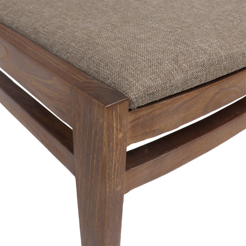 Brinda Medium Brown and Taupe Seat Dining Chair Set Of 2
