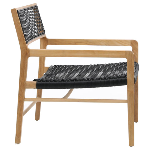 Chloe Black Finish Outdoor Occasional Chair