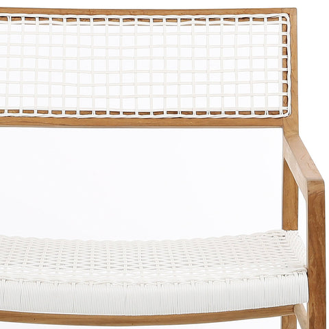 Chloe White Finish Outdoor Occasional Chair