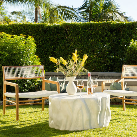 Chloe White Finish Outdoor Occasional Chair