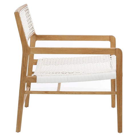 Chloe White Finish Outdoor Occasional Chair