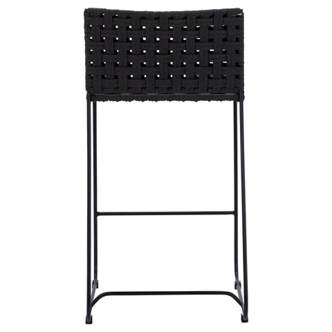 Forbes Black and Charcoal Finish Outdoor Counter Stool