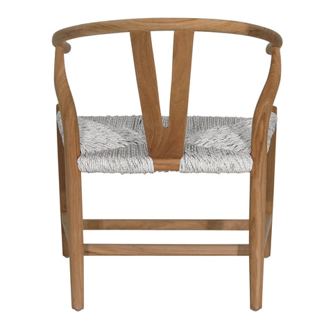 Jerico Natural and White and Light Gray Weave Occasional Chair