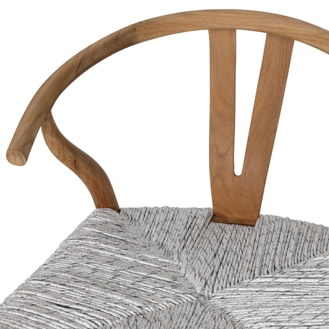 Jerico Natural and White and Light Gray Weave Occasional Chair
