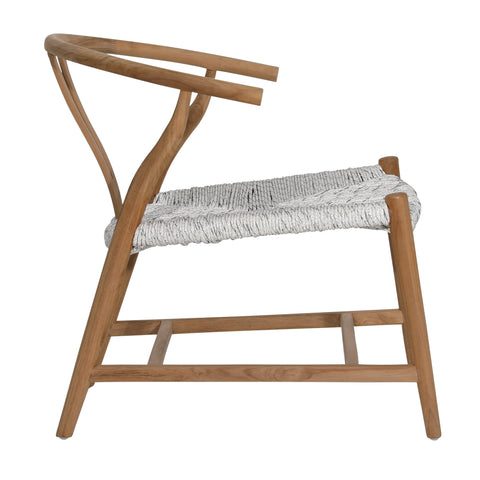 Jerico Natural and White and Light Gray Weave Occasional Chair