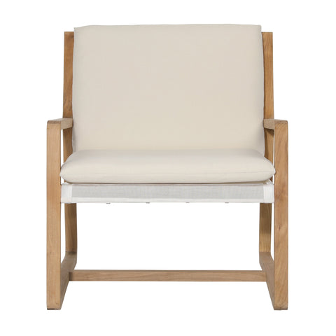 Moretti Natural and Ivory Upholstery Outdoor Occasional Chair