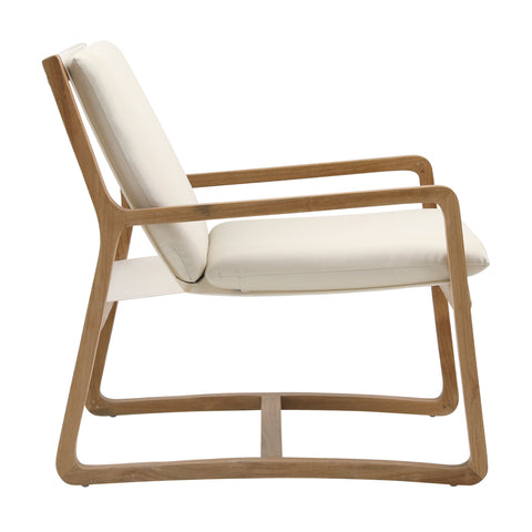Moretti Natural and Ivory Upholstery Outdoor Occasional Chair