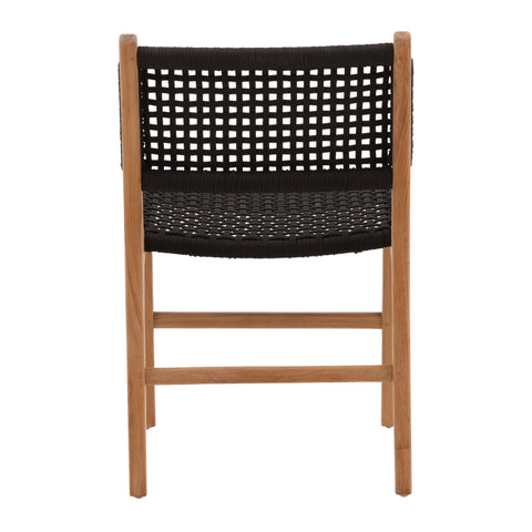 Albano Natural and Black Outdoor Dining Chair