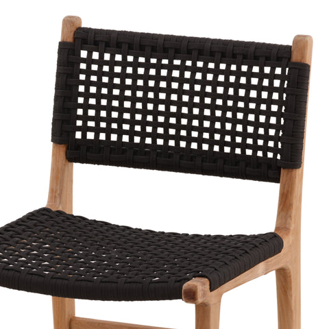 Albano Natural and Black Outdoor Dining Chair