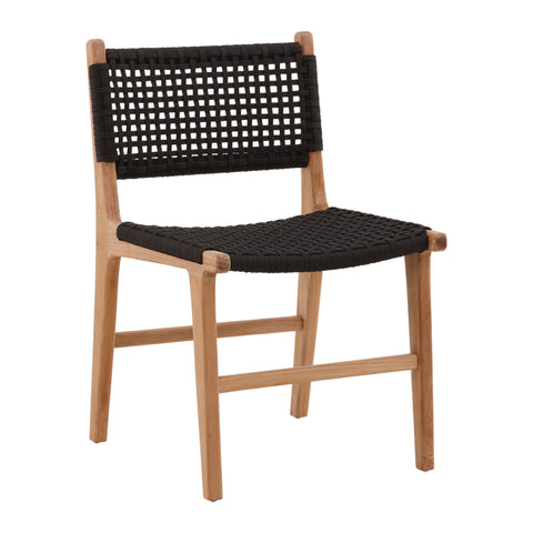 Albano Natural and Black Outdoor Dining Chair