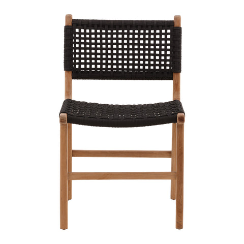 Albano Natural and Black Outdoor Dining Chair