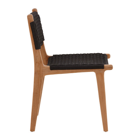 Albano Natural and Black Outdoor Dining Chair