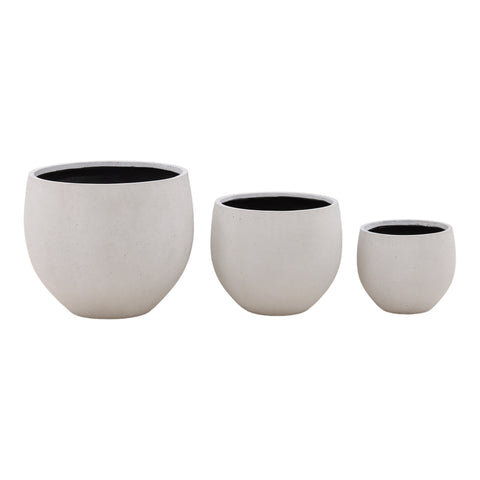Horacio Ivory Planter Set Of 3