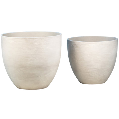 Berwick White Finish Pot Set Of 2