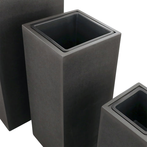 Brando Dark Grey Finish Pot Set Of 3