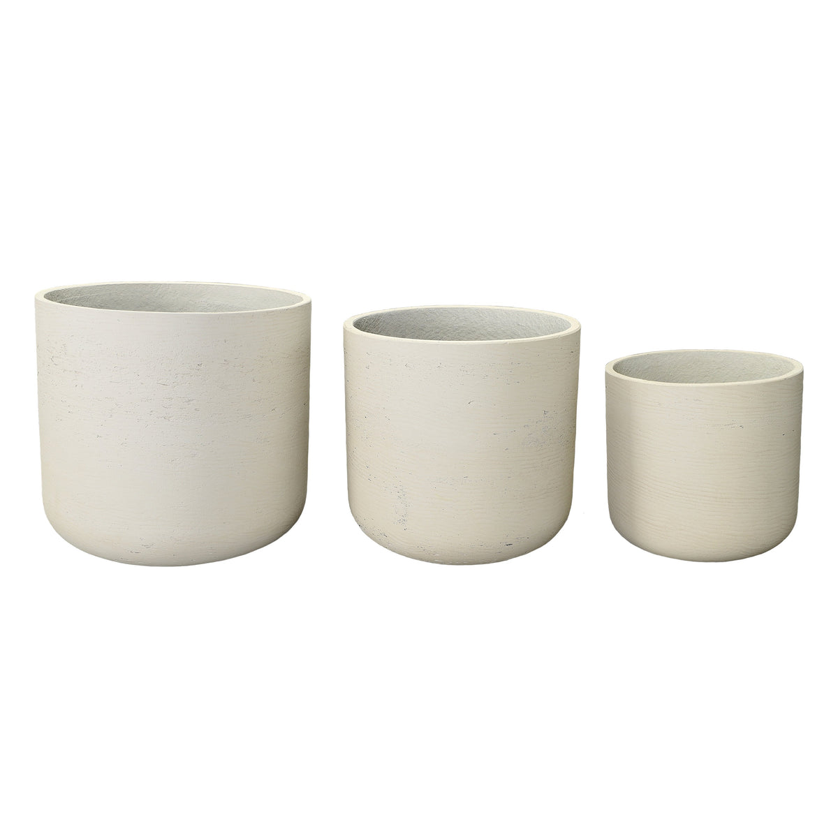 Ilario Light Grey Finish Pot Set Of 3