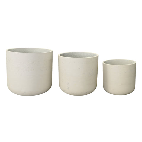Ilario Light Grey Finish Pot Set Of 3