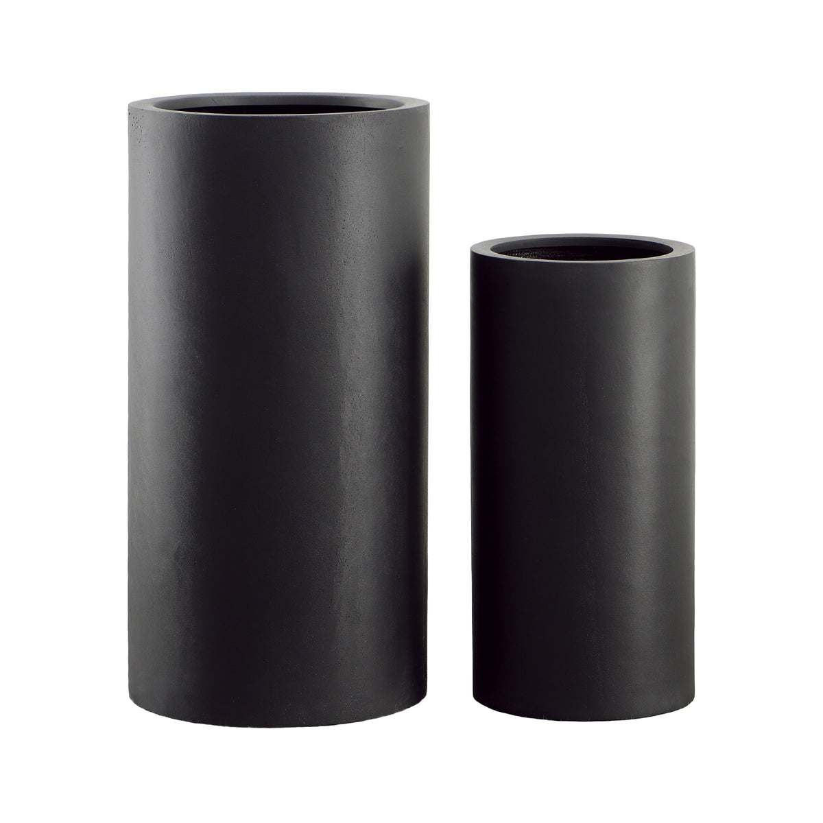 Valencio Black Finish Planter Set Of 2