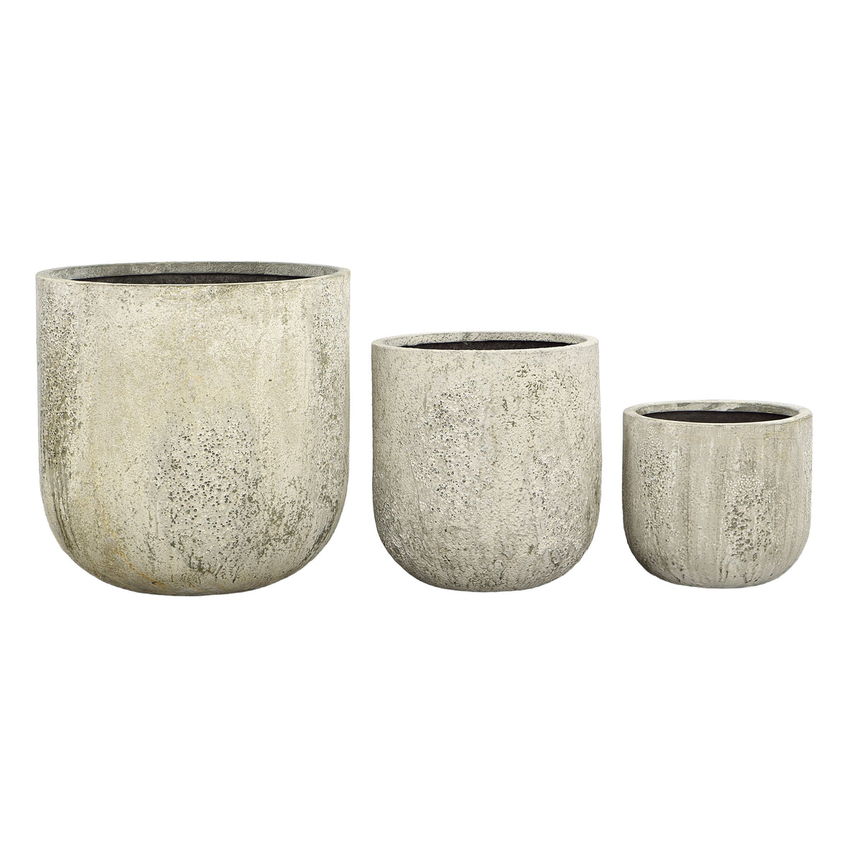 Thurman Light Grey Finsih Planter Set Of 3