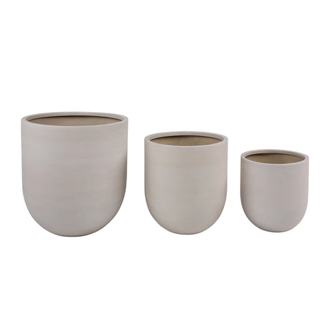 Adahlia Cream Planter Set Of 3