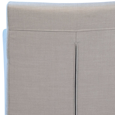 Norman Grey Fabric and White Frame Outdoor Dining Chair
