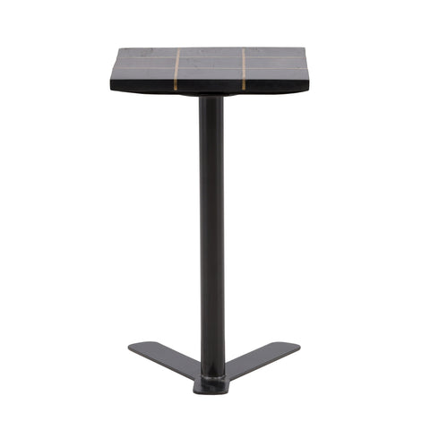 Lucy Black and Brass Tic-Tac-Toe Side Table