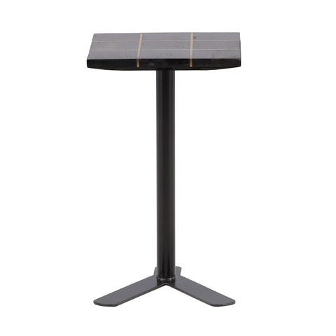 Lucy Black and Brass Tic-Tac-Toe Side Table