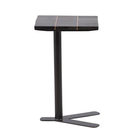 Lucy Black and Brass Tic-Tac-Toe Side Table