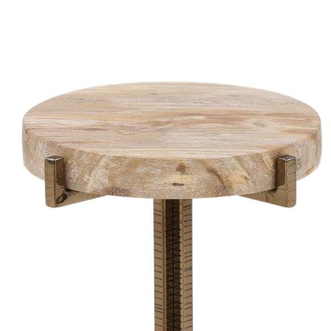 Hesper Natural and Brass Side Table