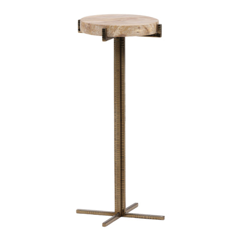 Hesper Natural and Brass Side Table