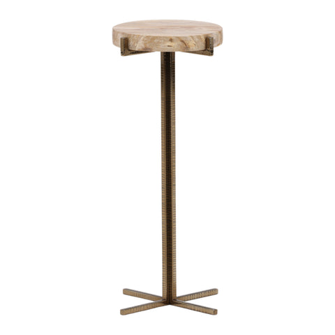 Hesper Natural and Brass Side Table