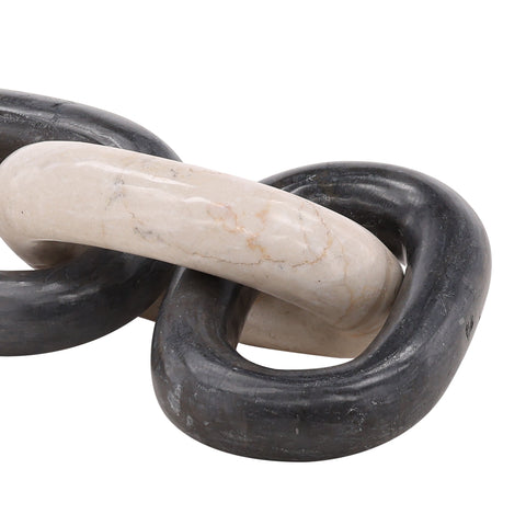 Yago Cream and Black Chain Link