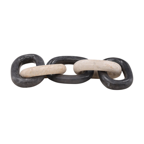Yago Cream and Black Chain Link