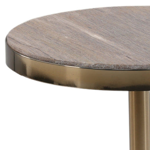 Inara Natural and Brass Side Table