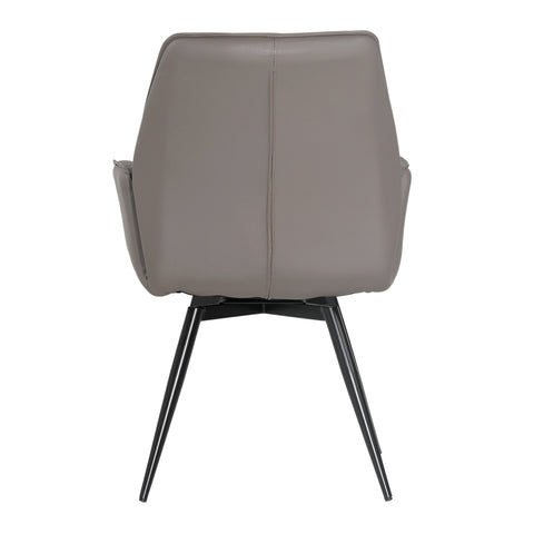 Nesbit Grey and Black Powder Coated Legs Dining Chair